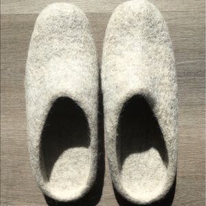 Unisex Handmade Wool Felted Wool Slippers